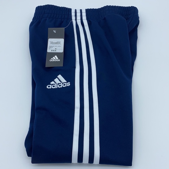 NWT ADIDAS 3 STRIPE TRAINING PANTS BOYS NAVY SIZE SMALL - Picture 7 of 7